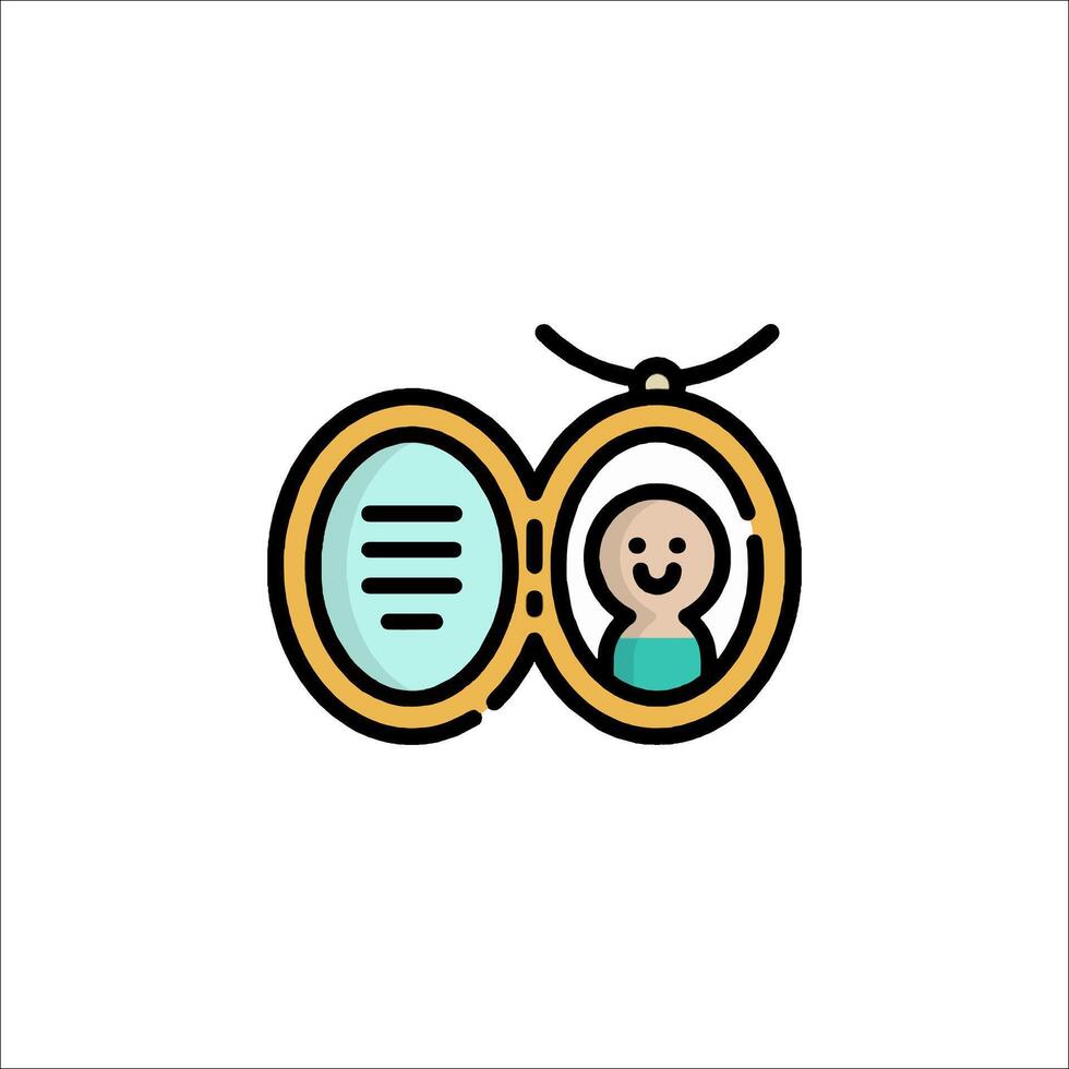 A person in a frame with a book in the background vector