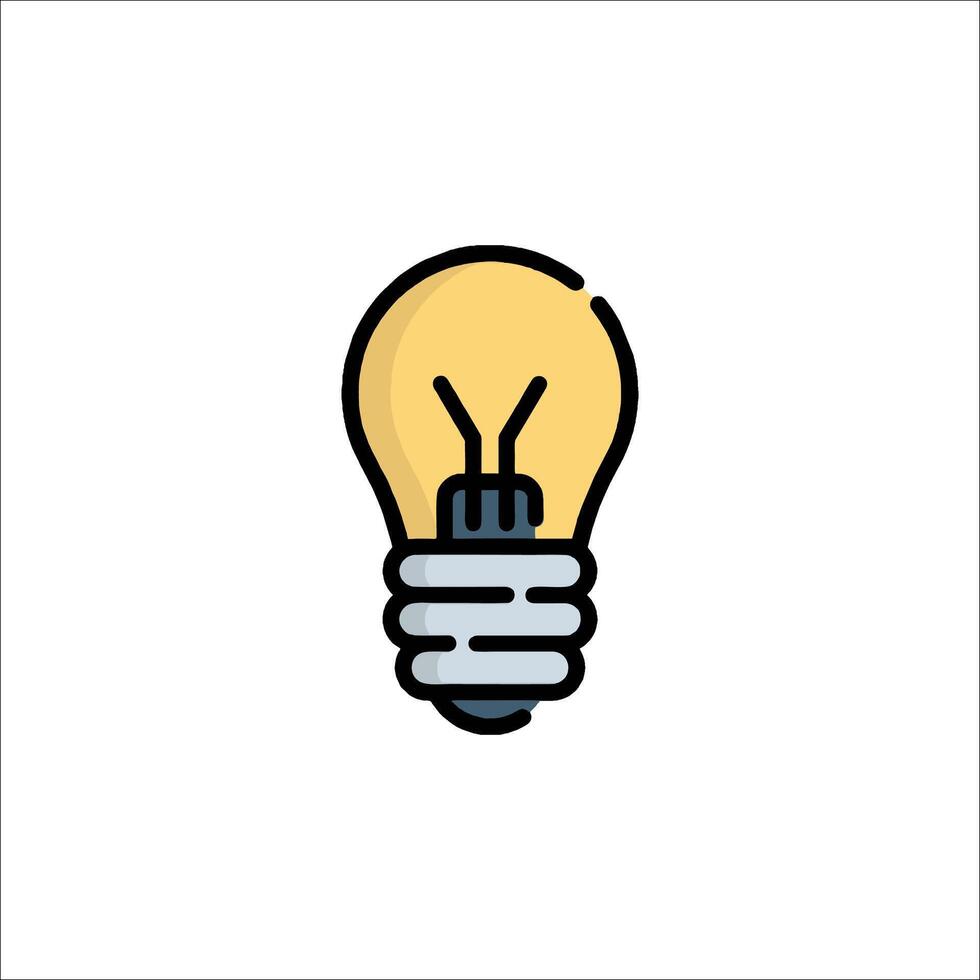 A light bulb icon on a white background vector