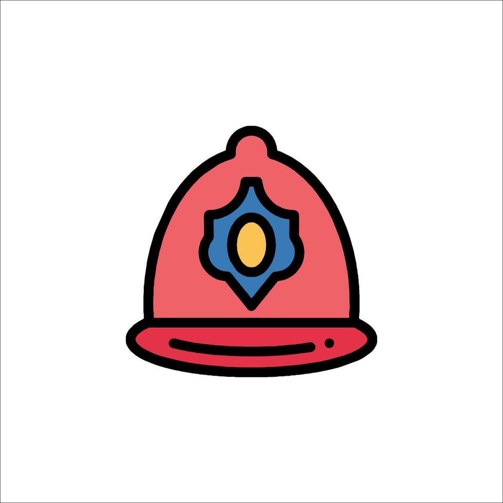 Fireman hat icon illustration vector