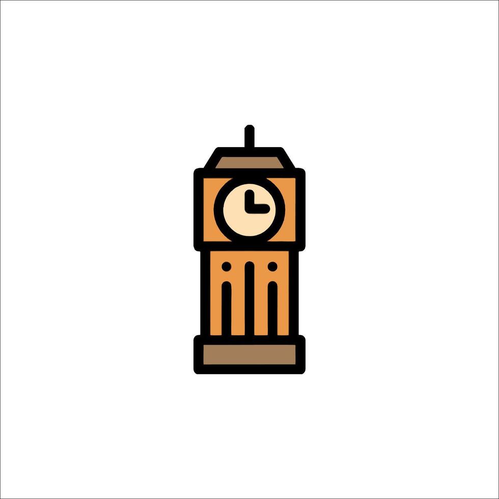 Big ben clock icon illustration vector