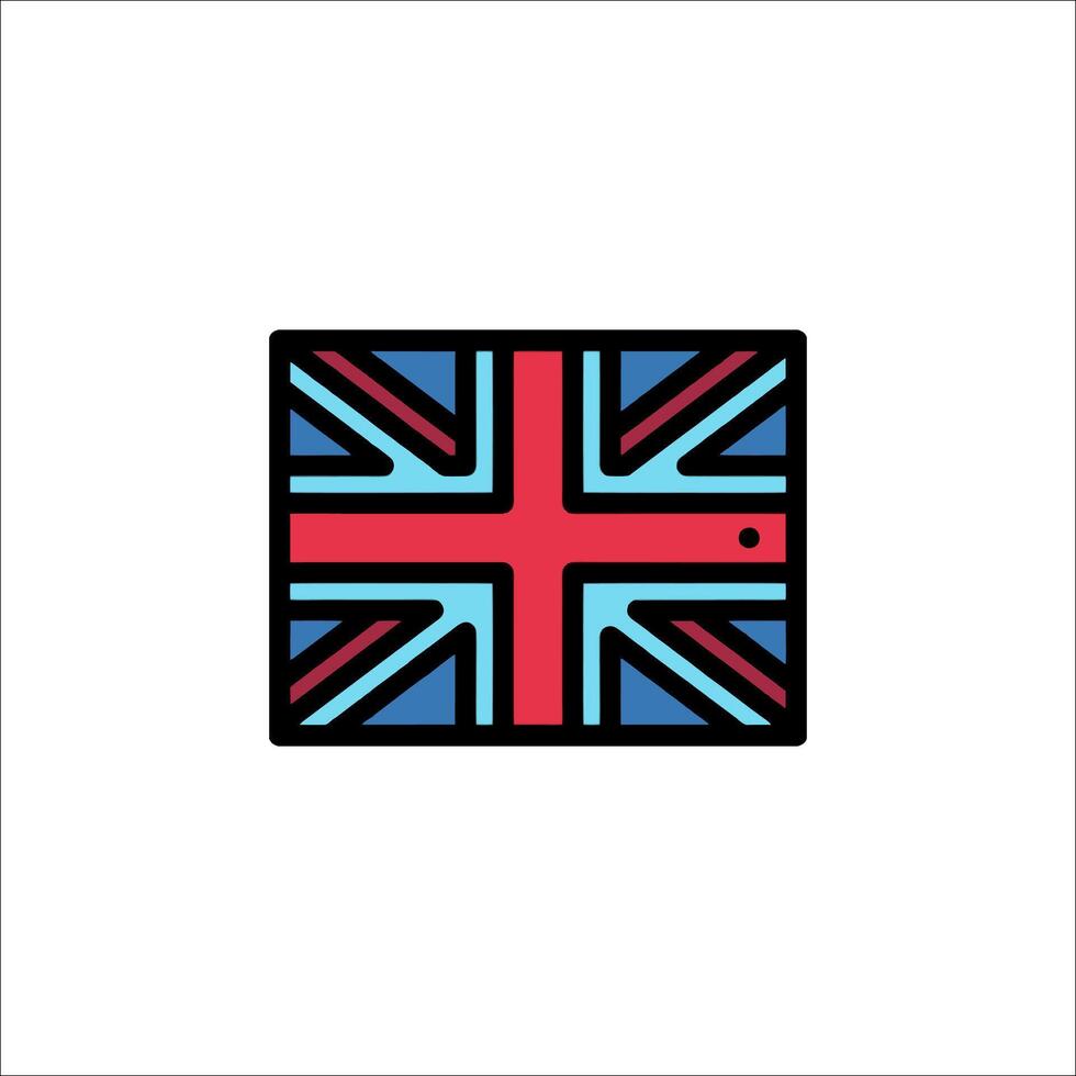 The flag of united kingdom vector