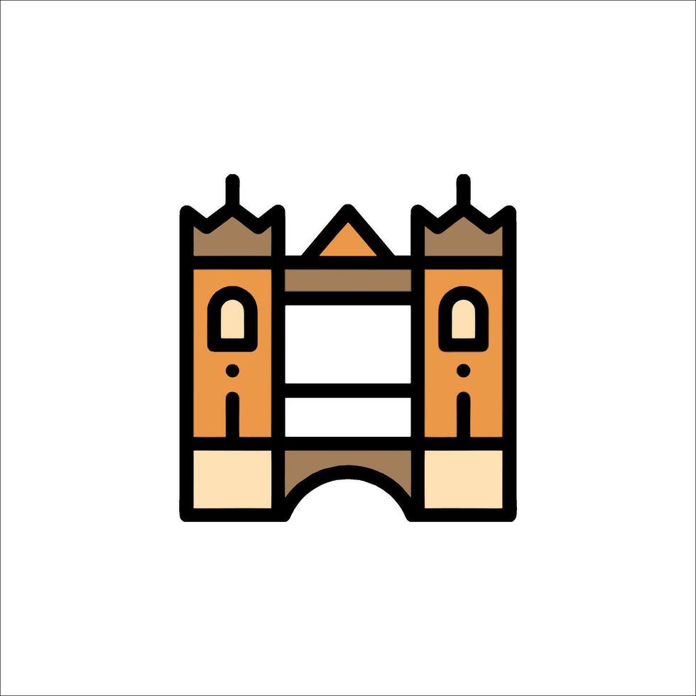 A castle icon on a white background vector