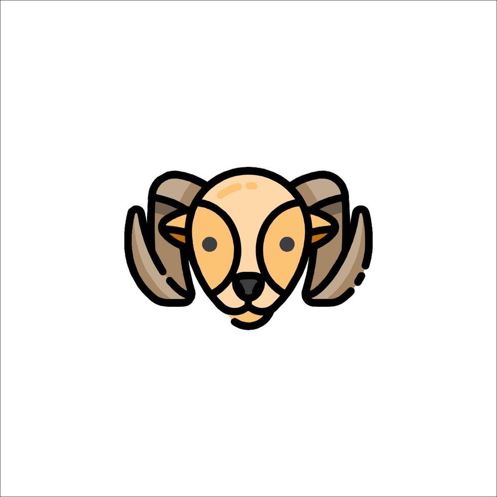 A ram head icon on a white background vector