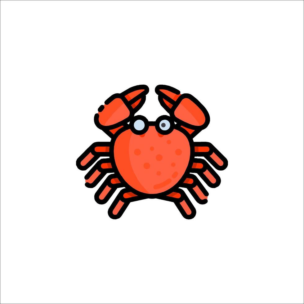 A cartoon crab on a white background vector
