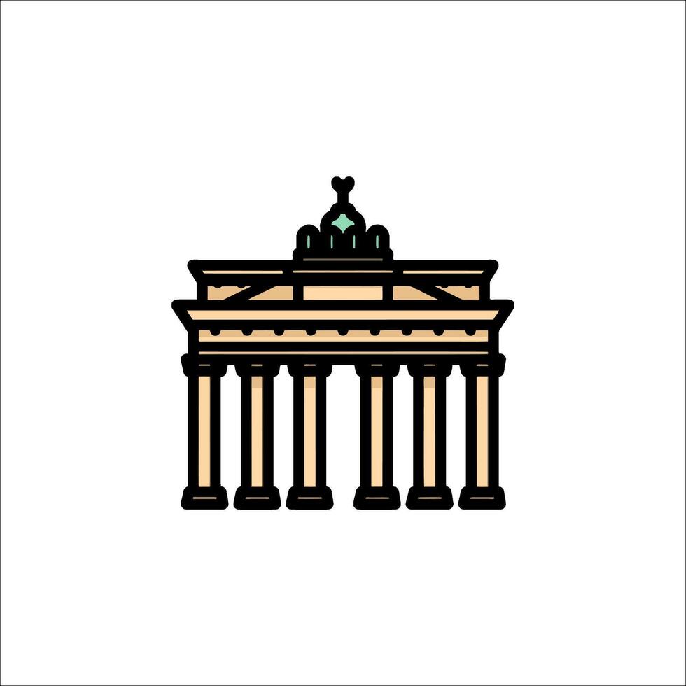 The brandenburg gate in berlin, germany vector