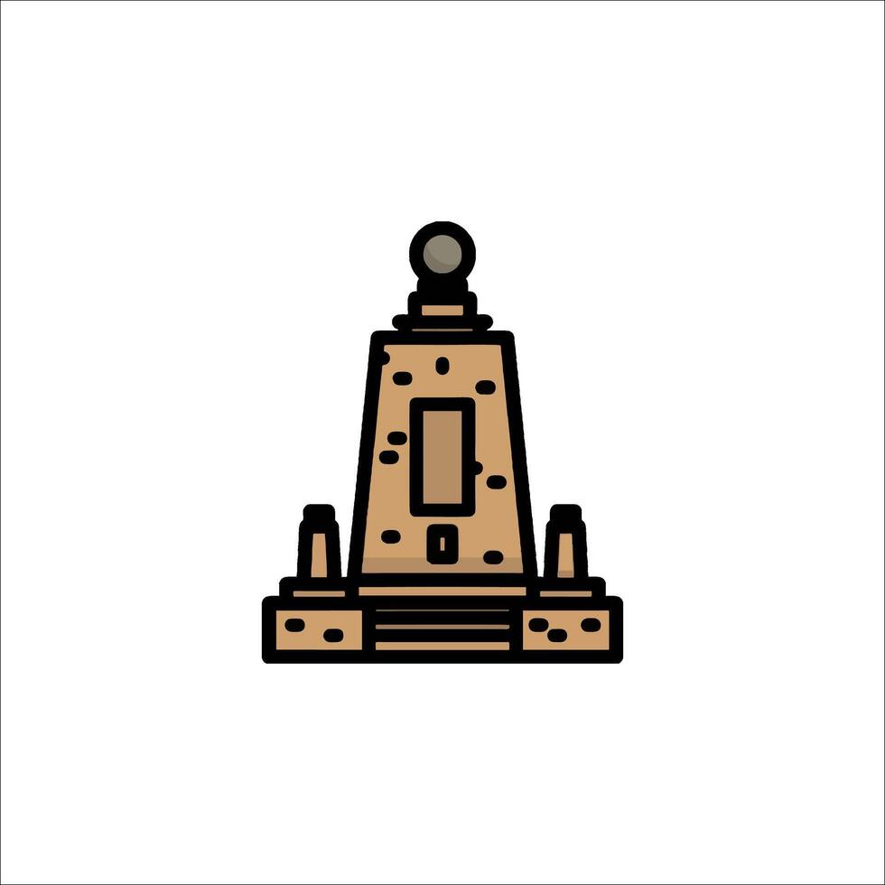 A monument icon in a line style vector