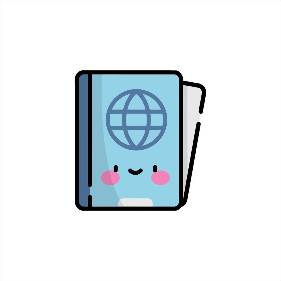 A passport with a globe on it vector