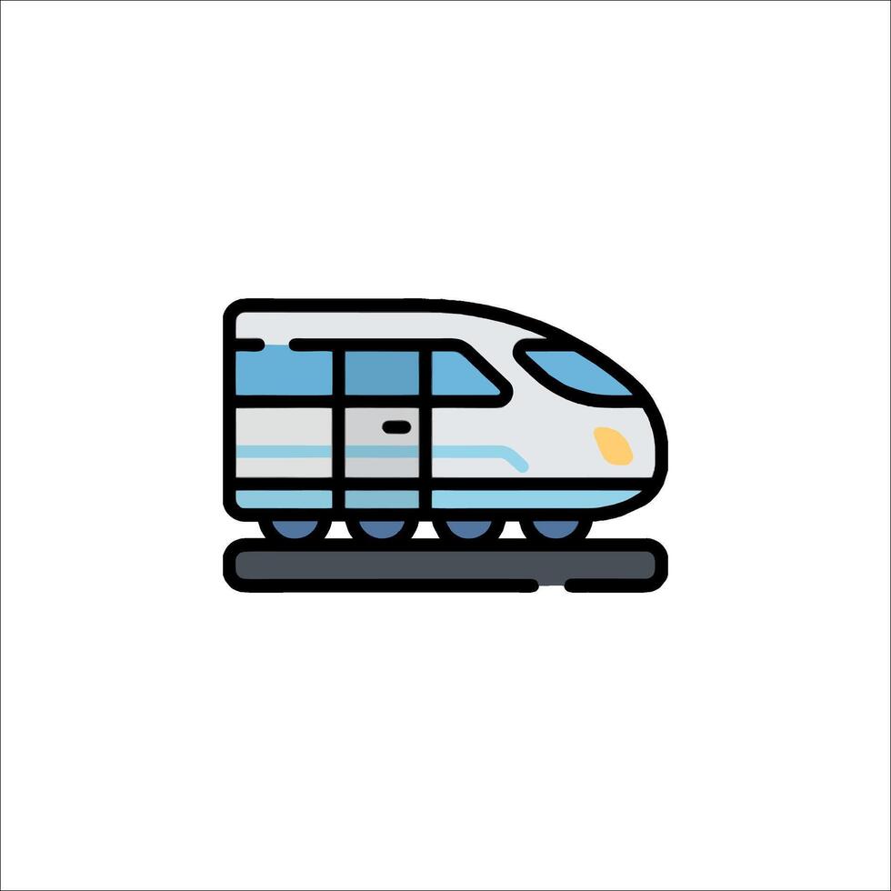 A train icon on a white background vector