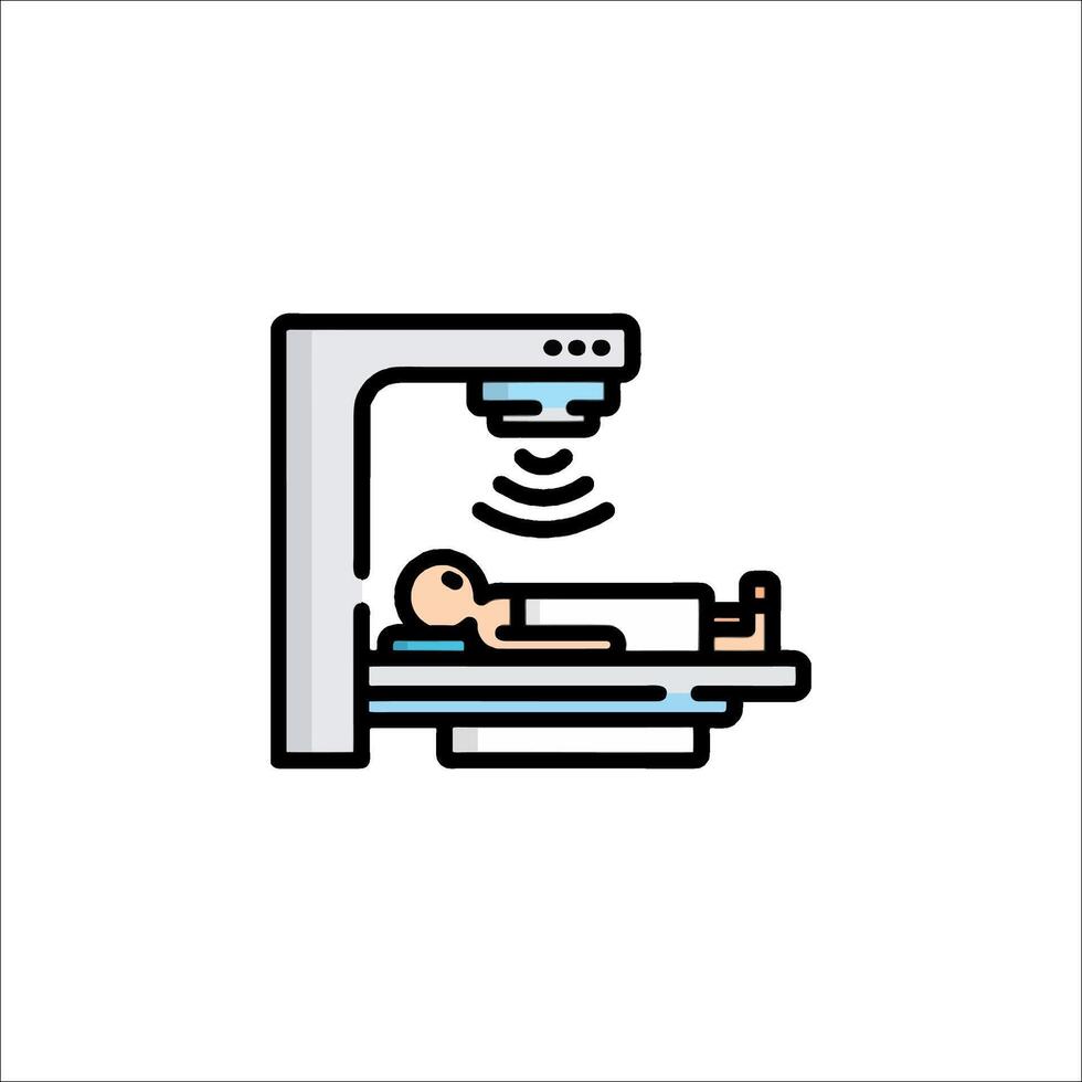 A man lying on a bed in a hospital room vector