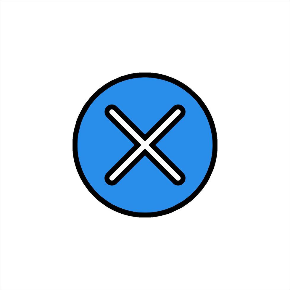 No x icon illustration vector