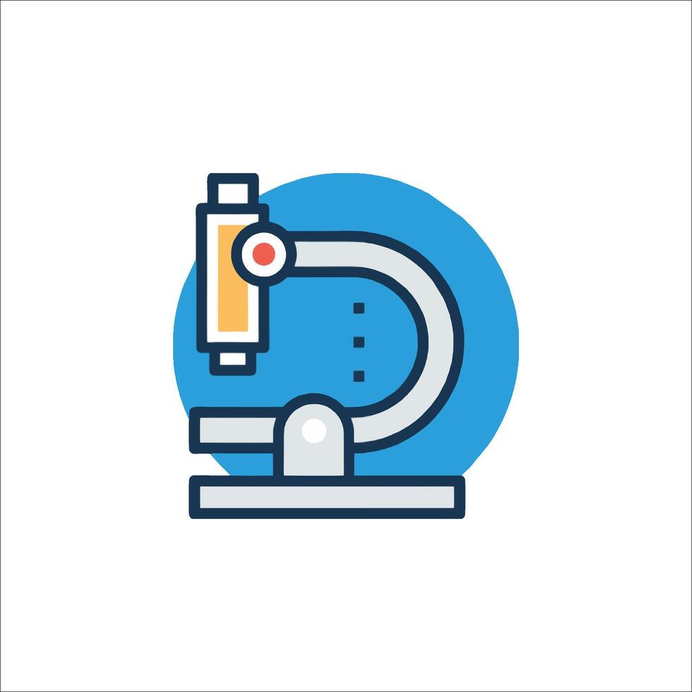 Microscope icon, illustration vector