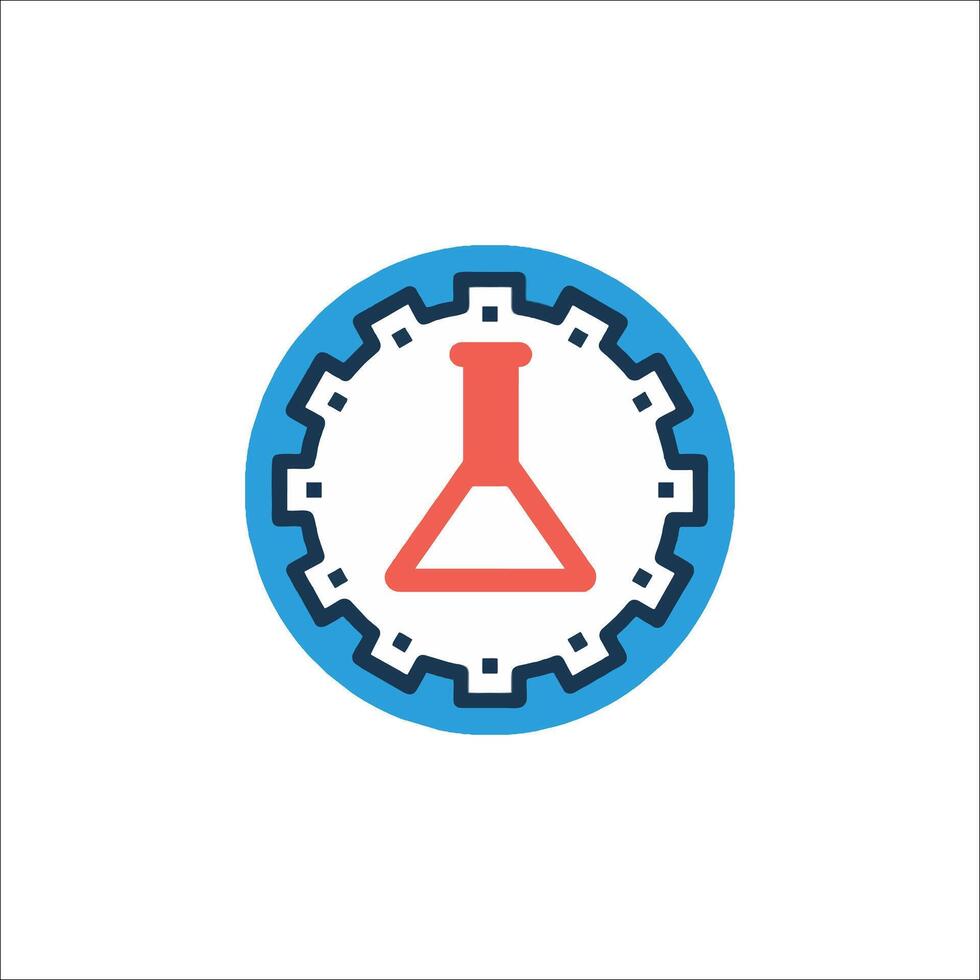 A laboratory flask icon on a white background vector