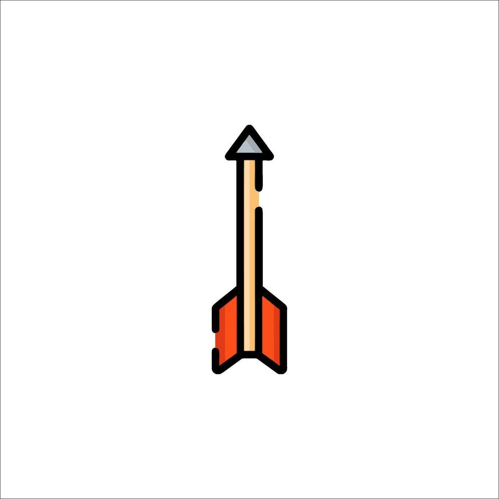 An arrow icon with a red and orange tip vector