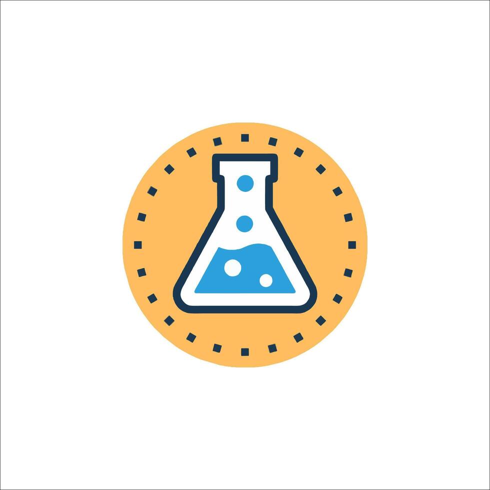 A laboratory flask icon on a white background vector