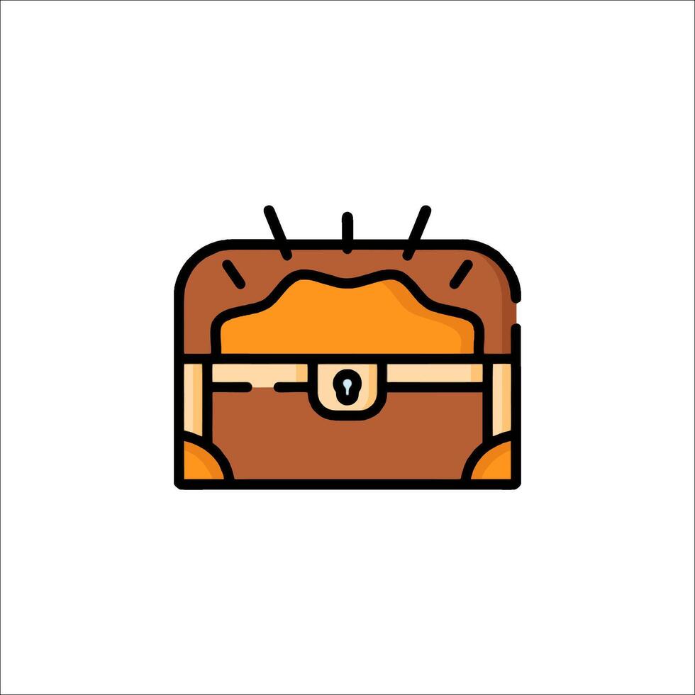 A brown suitcase icon on a white background vector