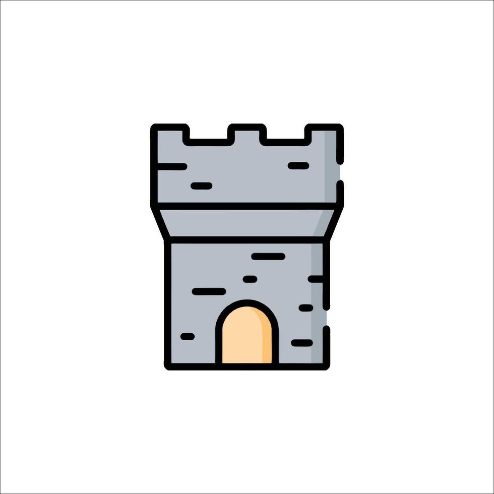 A castle icon on a white background vector