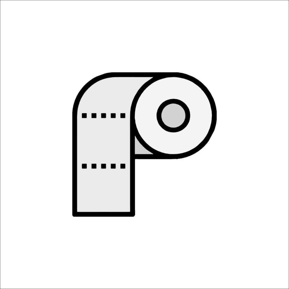 A toilet roll icon on a white background vector