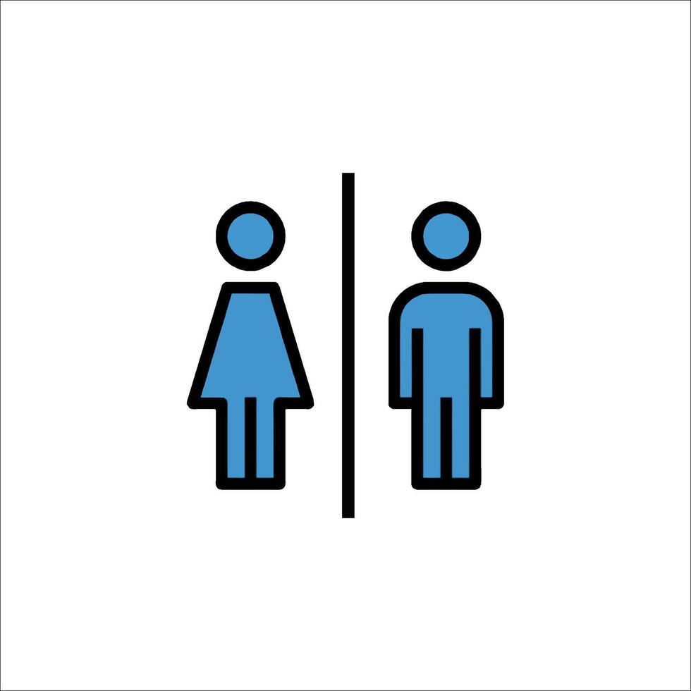 A man and woman toilet symbol on a white background vector