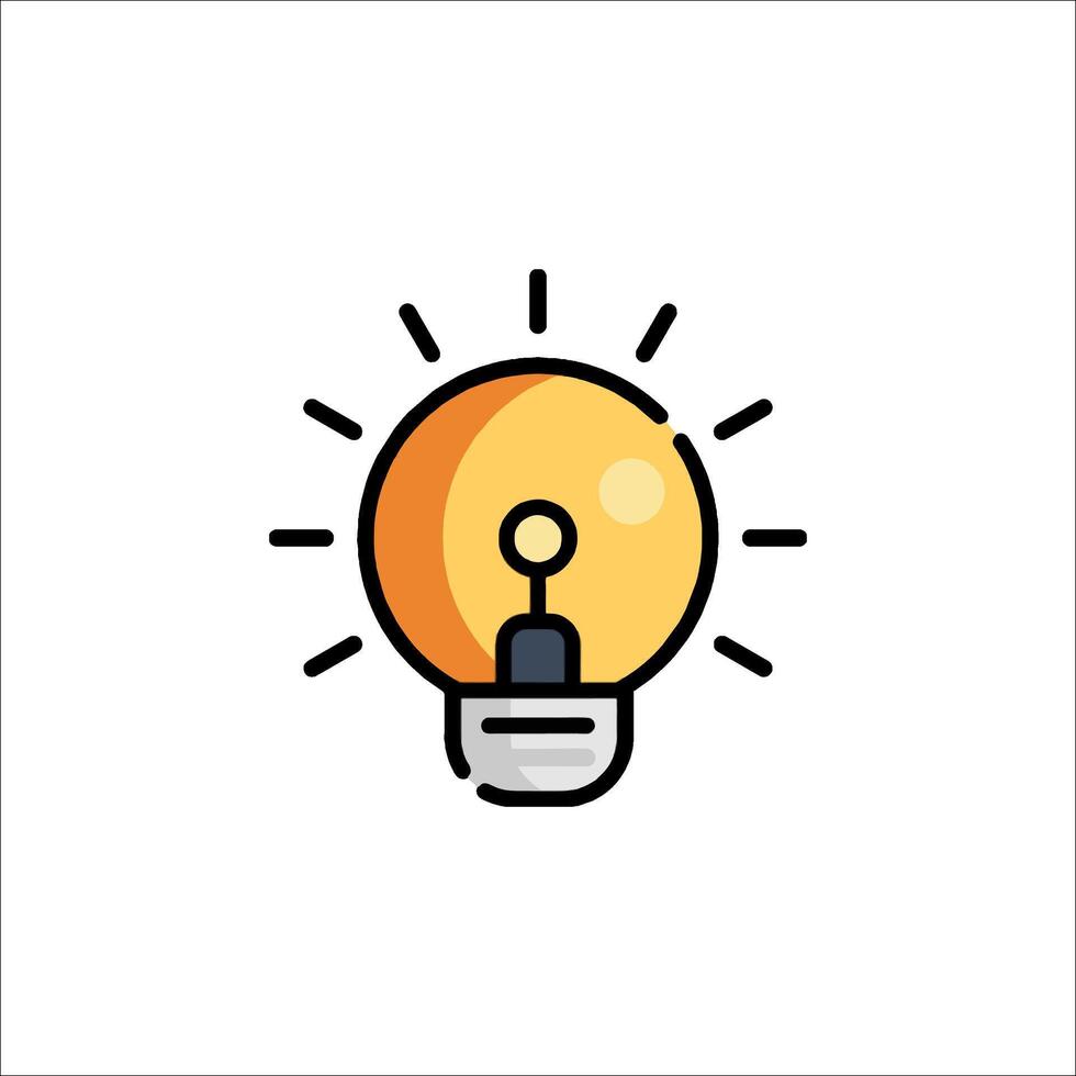 A light bulb icon with a light bulb inside vector