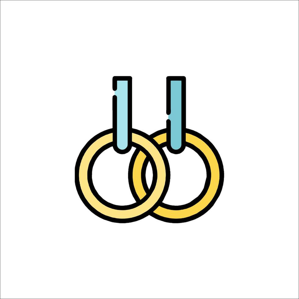 Two rings on a white background vector