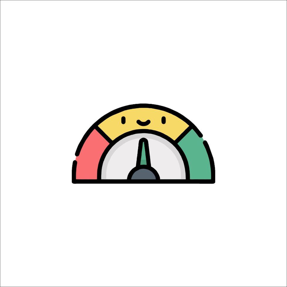 A meter with a smiley face on it vector
