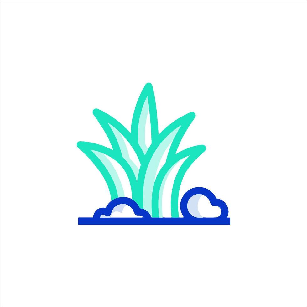 A plant with a cloud in the background vector