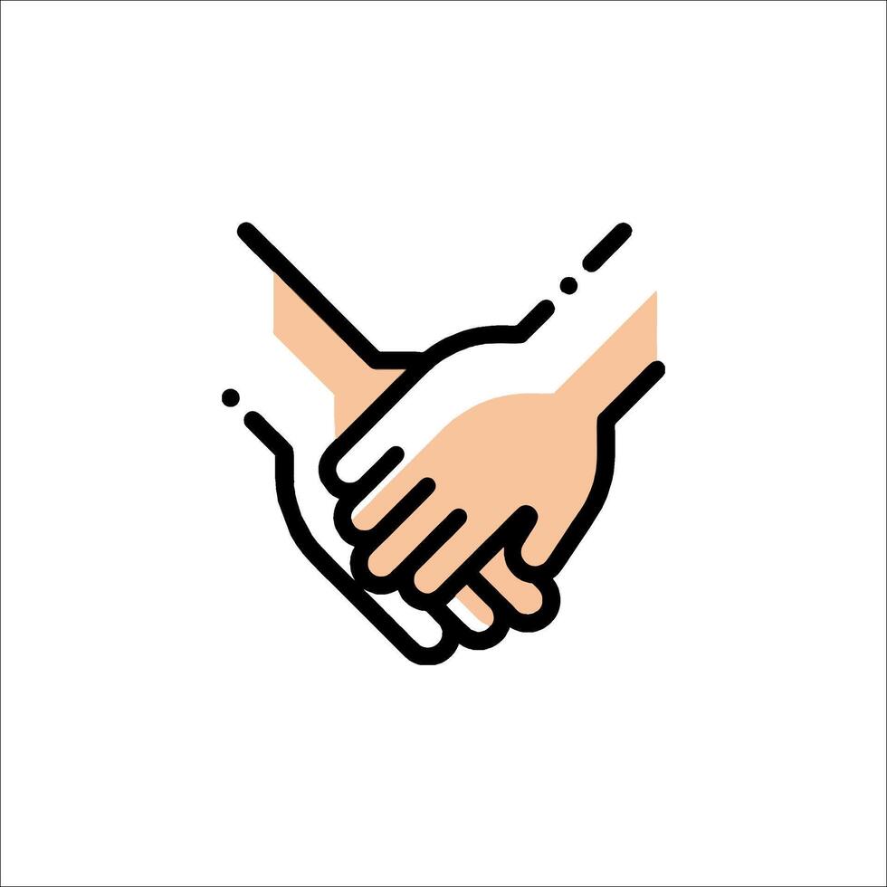 Handshake icon illustration vector