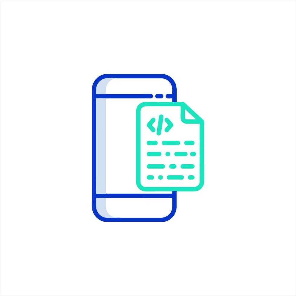 A smartphone with a document icon vector