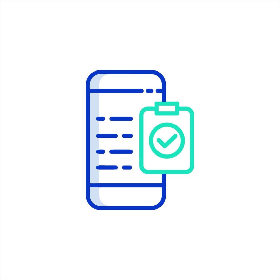 A smartphone with a check mark on it vector