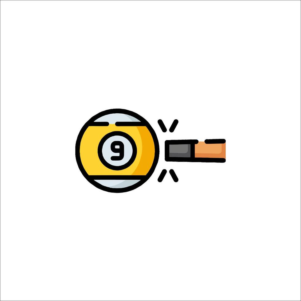 A billiard ball with a nine on it vector