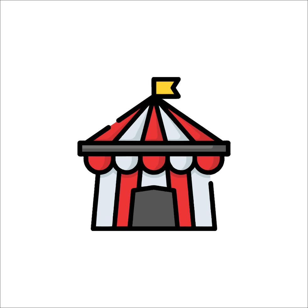 A circus tent icon on a white background vector