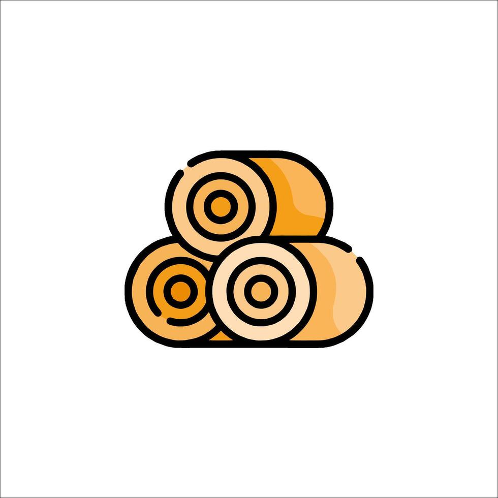 A stack of logs icon on a white background vector