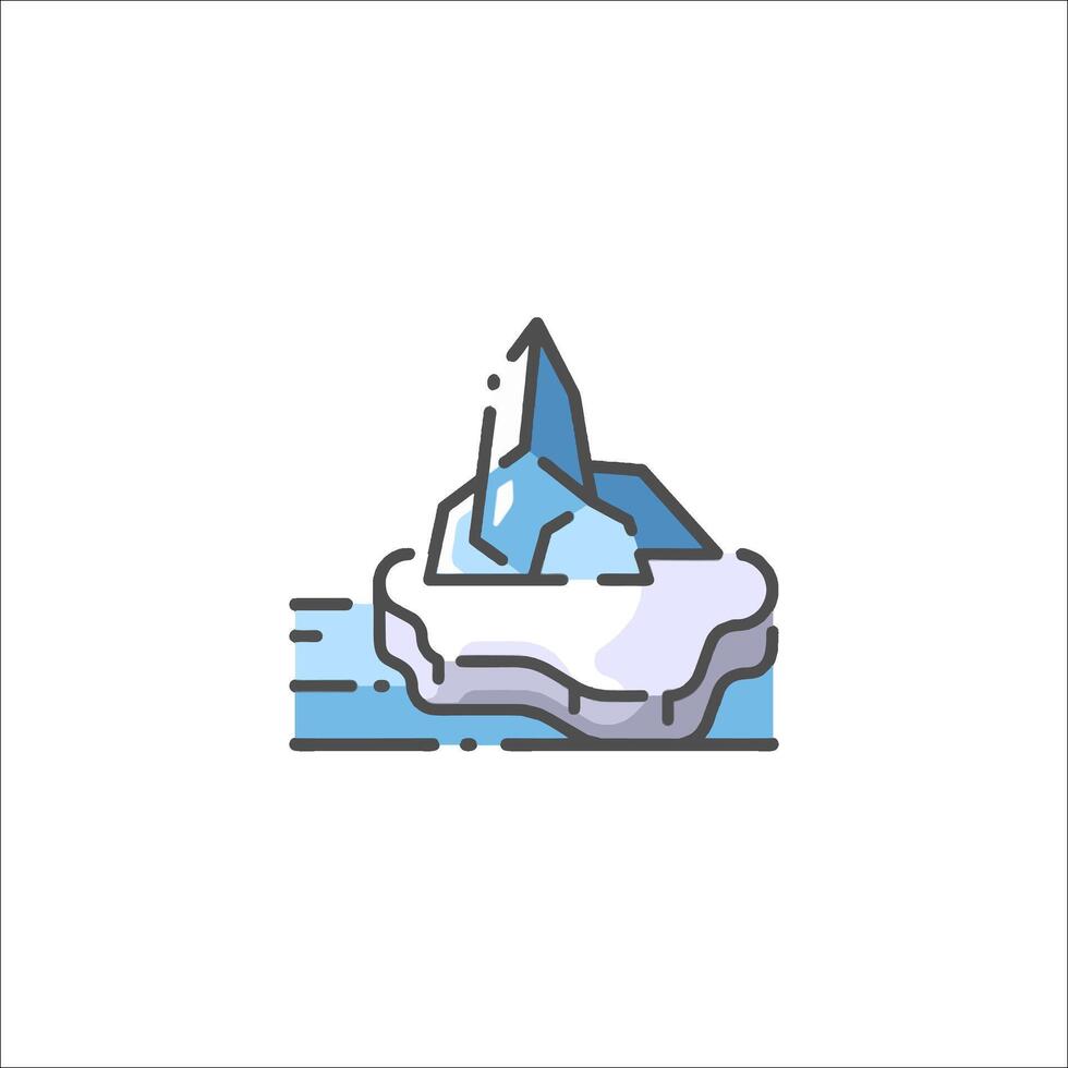 Iceberg icon illustration vector