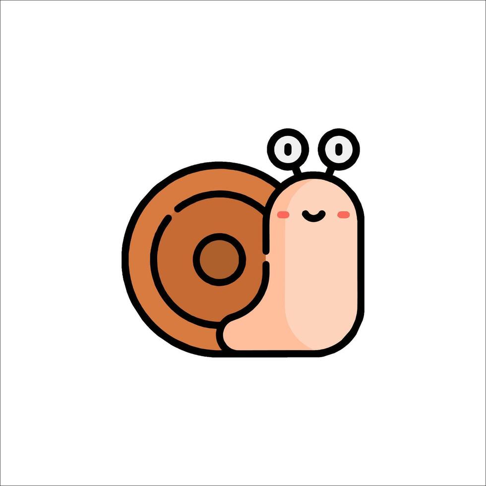 A snail with eyes and a smile on its face vector