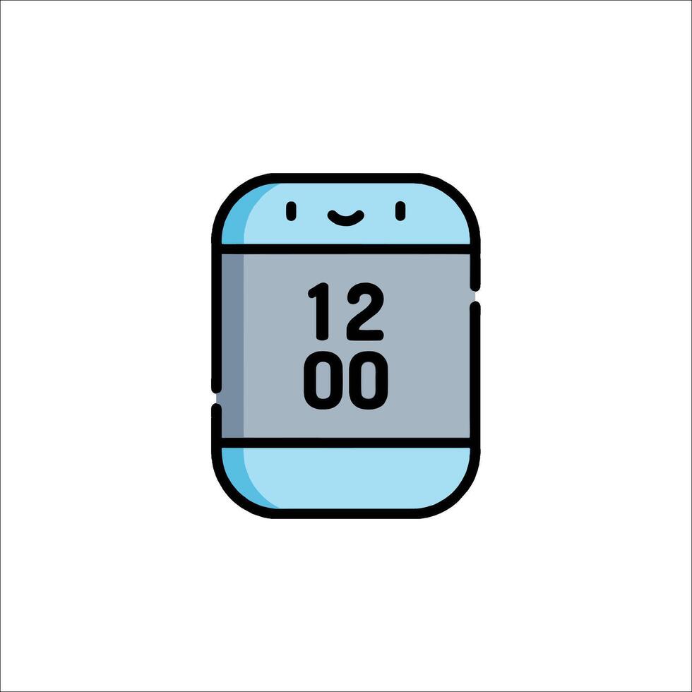 A clock with the time 12 o 'clock on it vector