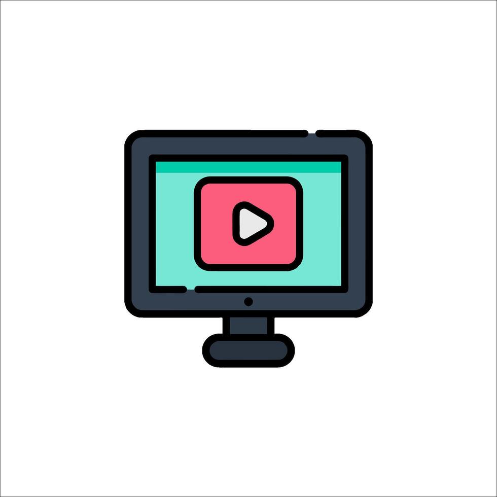 player icon on a monitor vector