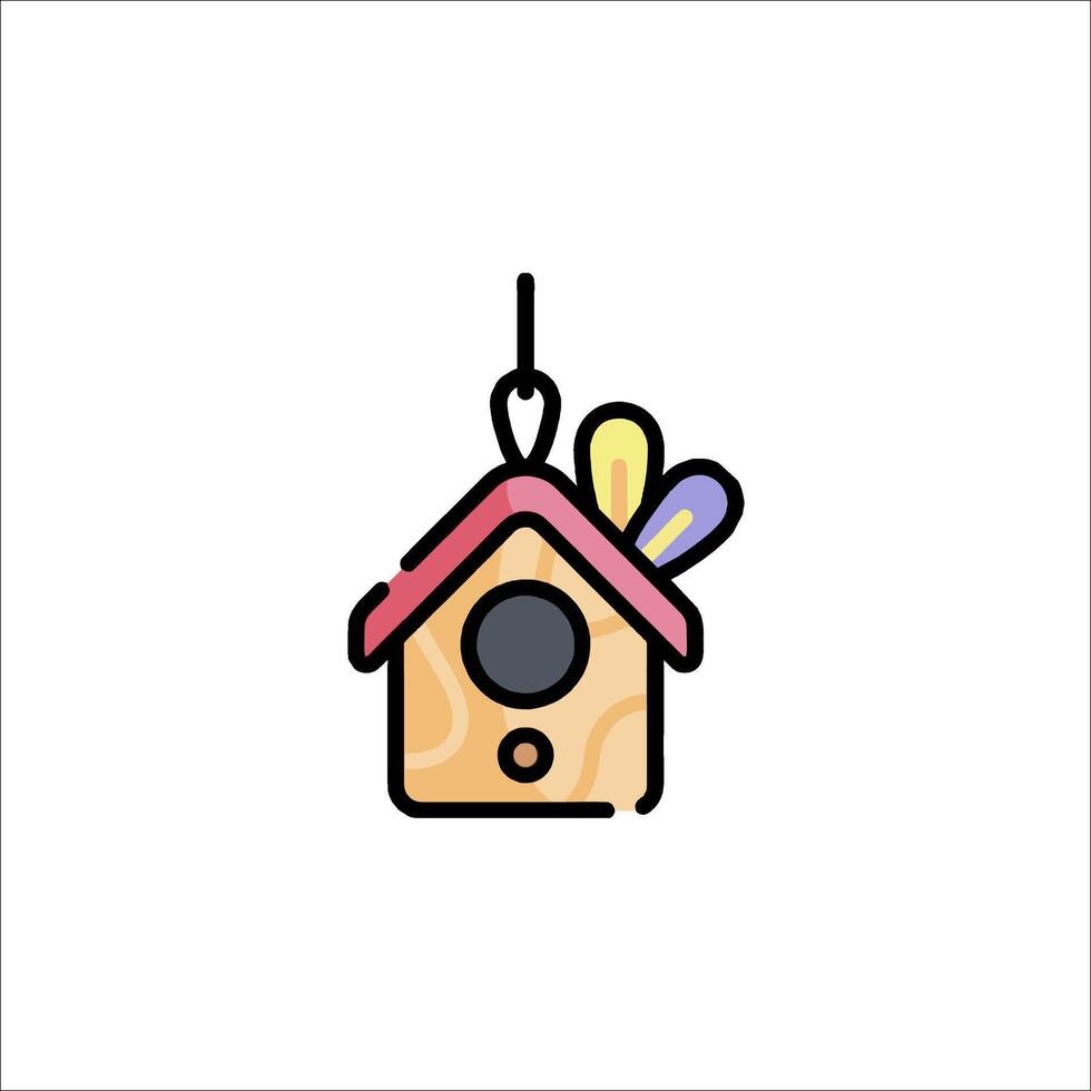 Birdhouse icon illustration vector