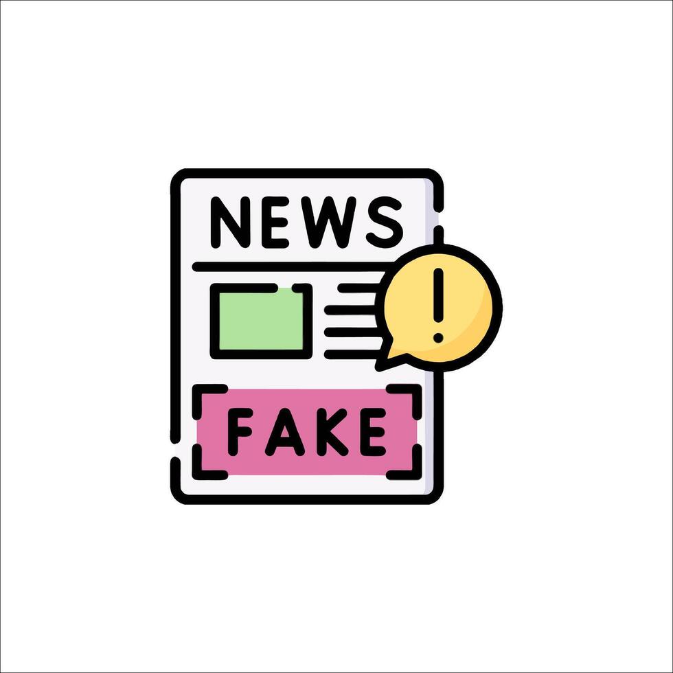 News fake icon illustration vector