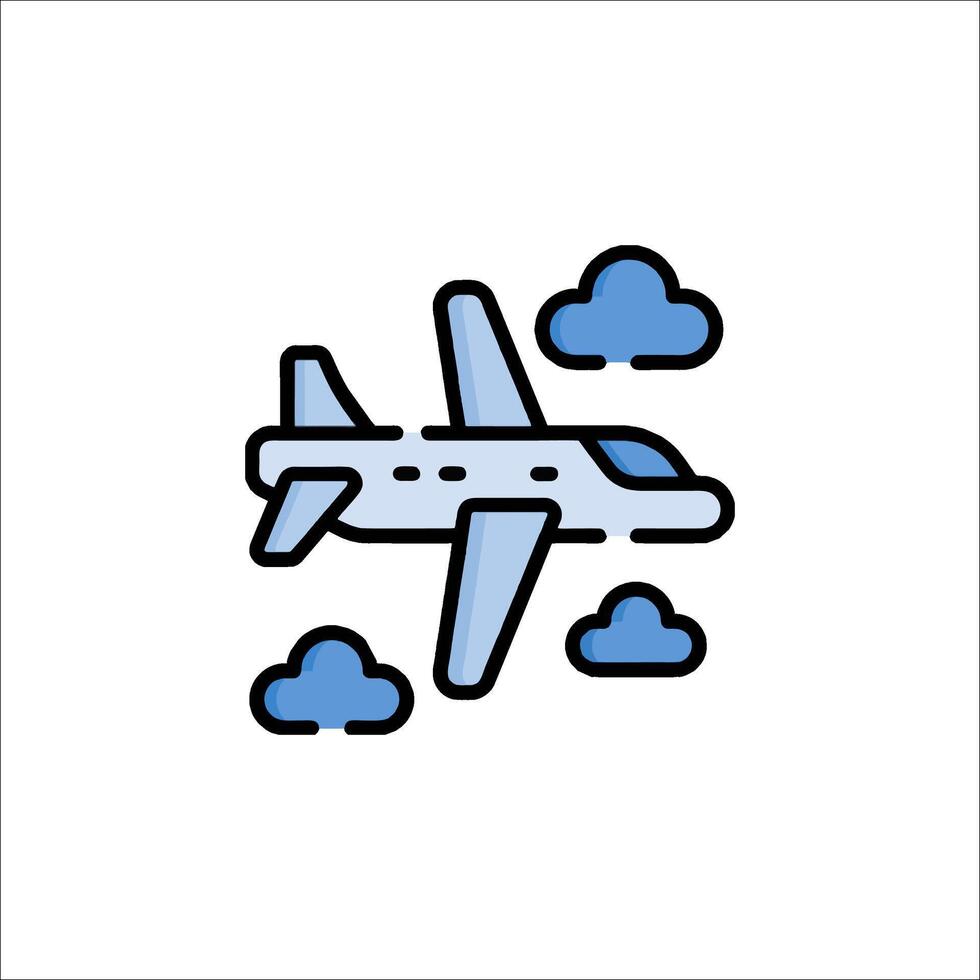 Airplane icon illustration vector