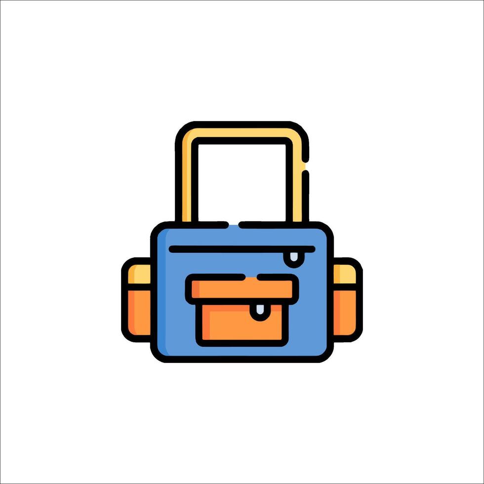 A suitcase icon on a white background vector