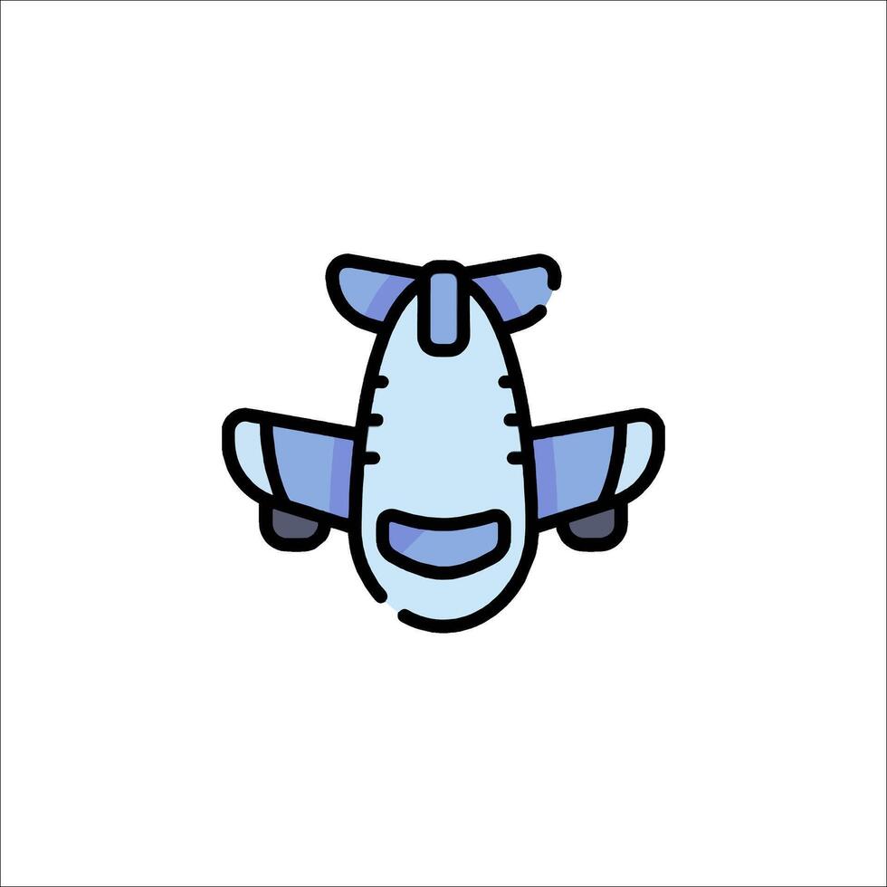 A small airplane icon on a white background vector