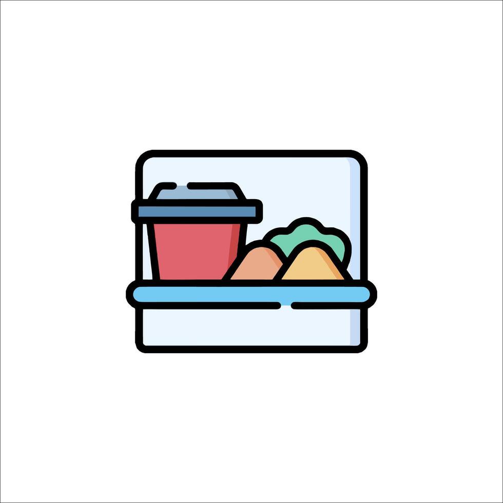 A refrigerator with food and drink in it vector
