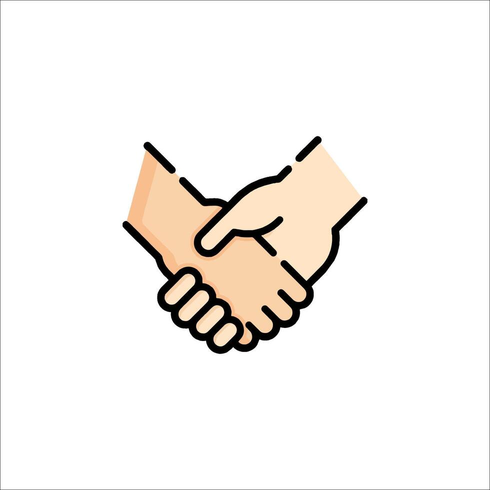Handshake icon illustration vector