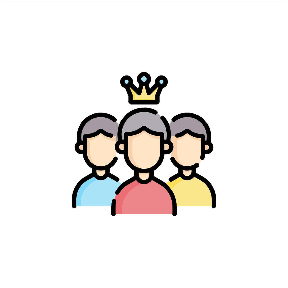 Three people with crowns on their heads vector