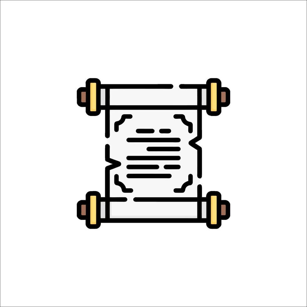 A scroll icon on a white background vector