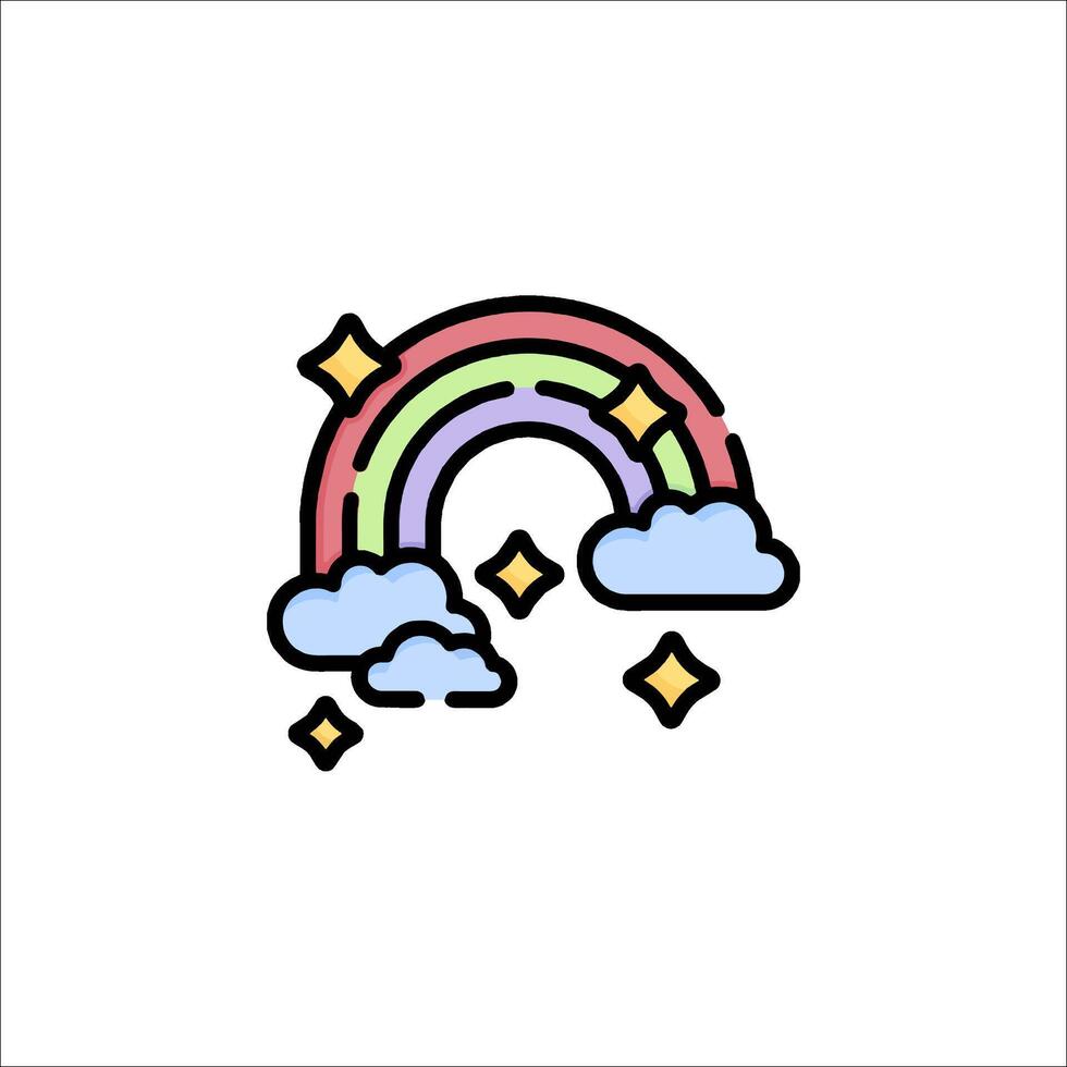 Rainbow icon illustration vector