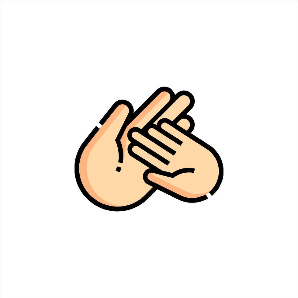 Two hands giving each other a high five icon vector