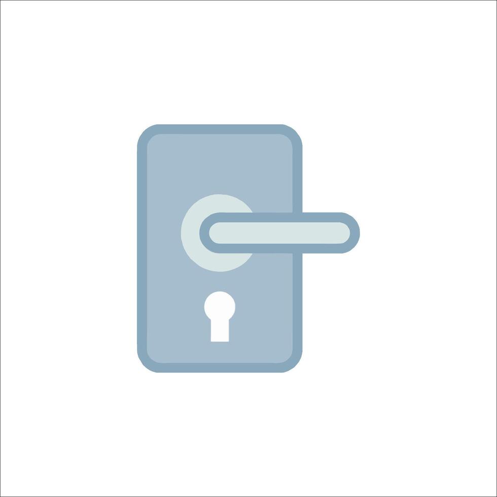 A door lock icon on a white background vector
