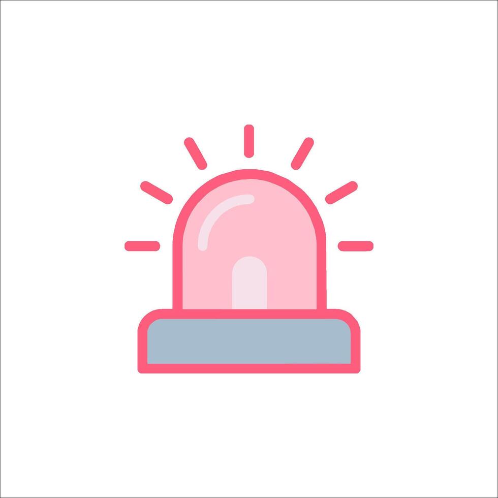 A pink light bulb icon on a white background vector