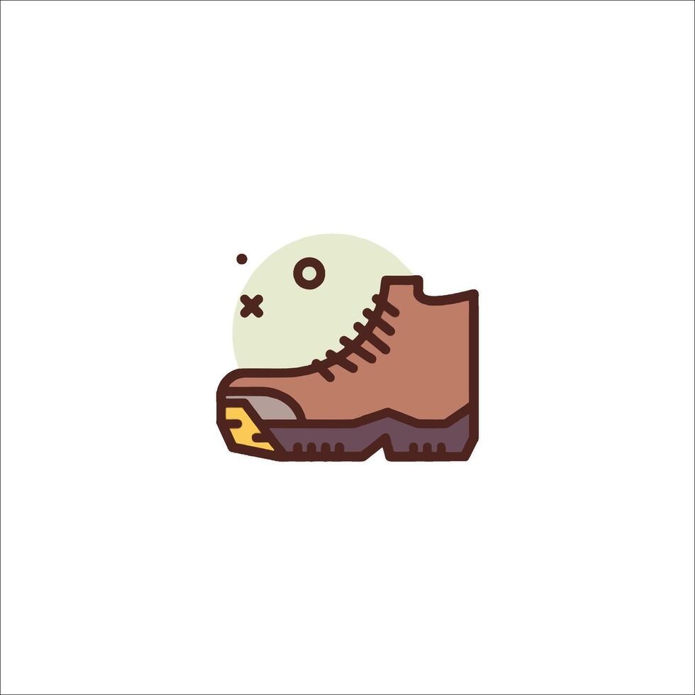 A shoe icon with a boot on it vector